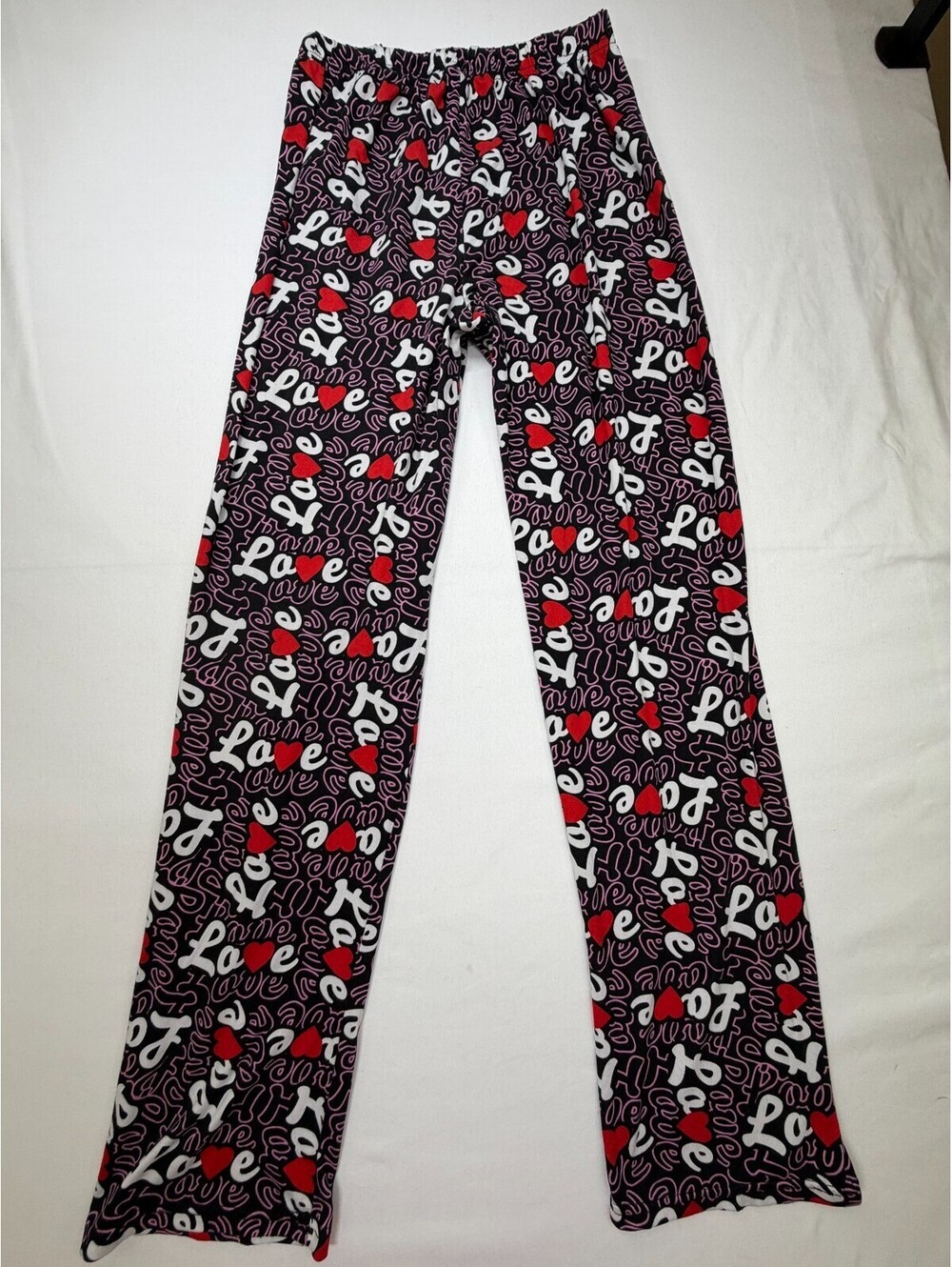 Just Be Women's Pajama Pants Graphic Print Pull On Stretch Size S Multicolor